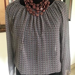 NWT’s Sheer plaid dress top by Think & Believe